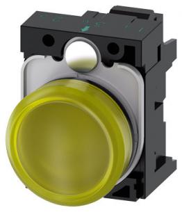 fjeder ac v 230 led integreret med modul led holder med glat linse gul indikatorlampe