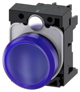 skrue ac v 230 led integreret med modul led holder med glat linse bl indikatorlampe