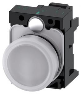 fjeder ac v 230 led integreret med modul led holder med glat linse hvid indikatorlampe