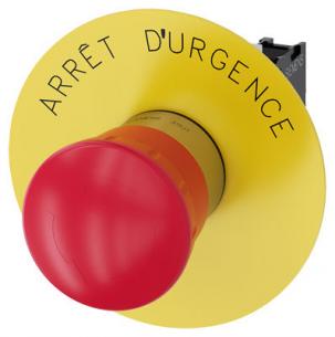 skrue nc 1 holder med urgence d arret inskription bagplade gul med mm 40 d r trykknap paddetryk dstop n