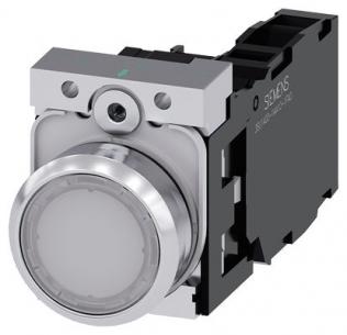 skrue dc ac v 24 led integreret med modul led nc 1 no 1 holder med flad trykknap hvid lystrykknap