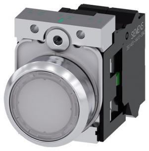 fjeder dc ac v 24 led integreret med modul led no 1 holder med flad trykknap hvid lystrykknap