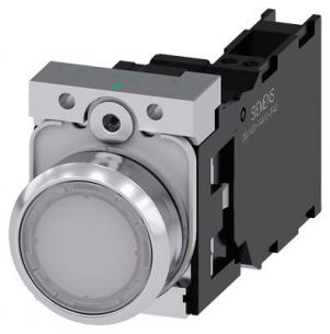 fjeder dc ac v 24 led integreret med modul led nc 1 no 1 holder med flad trykknap hvid lystrykknap