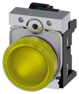 fjeder dc ac v 24 led integreret med modul led holder med glat linse gul indikatorlampe