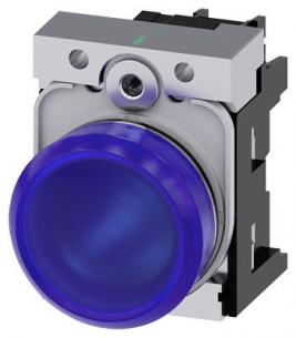 skrue dc ac v 24 led integreret med modul led holder med glat linse bl indikatorlampe