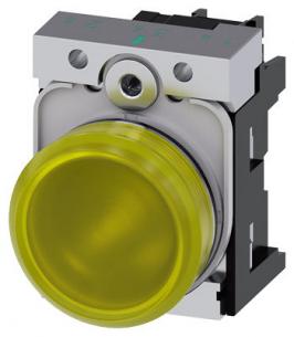 skrue ac v 110 led integreret med modul led holder med glat linse gul indikatorlampe
