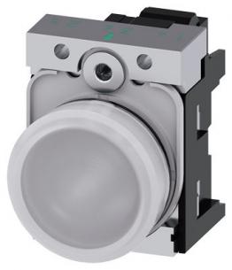 fjeder ac v 110 led integreret med modul led holder med glat linse hvid indikatorlampe