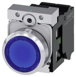 fjeder ac v 230 led integreret med modul led no 1 holder med flad trykknap bl lystrykknap