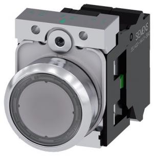 fjeder ac v 230 led integreret med modul led no 1 holder med flad trykknap transparent lystrykknap