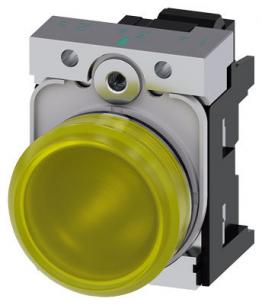fjeder ac v 230 led integreret med modul led holder med glat linse gul indikatorlampe