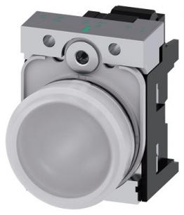 fjeder ac v 230 led integreret med modul led holder med glat linse hvid indikatorlampe