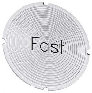 running inskription font sort med hvid rund lystrykknap for plade inskription