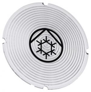 pump coolant symbol grafisk font sort med hvid rund lystrykknap for plade inskription