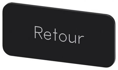 retour inskription font hvid label sort 5x27mm 12 str label holder label til rkningsplade m