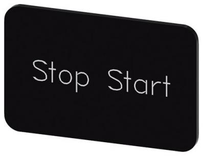 start stop inskription font hvid label sort mm 27 x 5 17 str label holder label til rkningsplade m