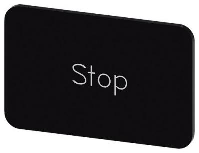 3su1900-0ad16-0ds0 stop inskription font hvid label sort mm 27 x 5 17 str label holder label til rkningsplade m
