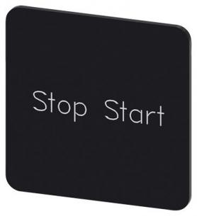 start stop inskription font hvid label sort mm 27x27 str label holder label til rkningsplade m