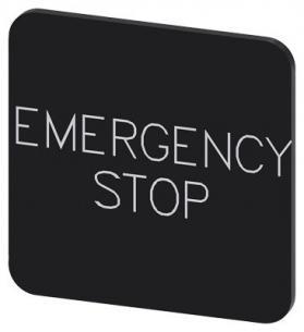 stop emergency inskription font hvid label sort mm 22x22 str label hus p limning til rkningsplade m