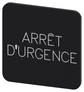 urgence d arret inskription font hvid label sort mm 22x22 str label hus p limning til rkningsplade m