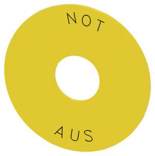 mm 2 tykkelse mm 5 22 diameter inde not-aus inskription gul dstop n for ndeskive sp
