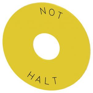 mm 2 tykkelse mm 5 22 diameter inde not-halt inskription gul dstop n for ndeskive sp