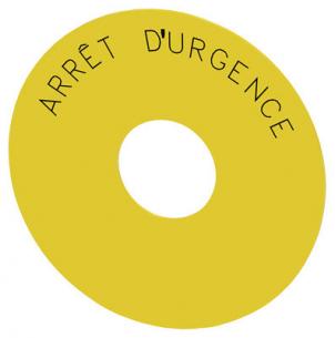 urgence d arret inskription mm 23 diameter inde bende selvkl gul padde dstop n for rund bagplade
