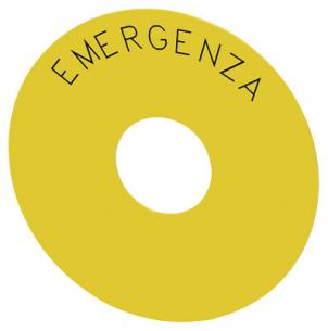 emergenza inskription mm 23 diameter inde bende selvkl gul padde dstop n for rund bagplade