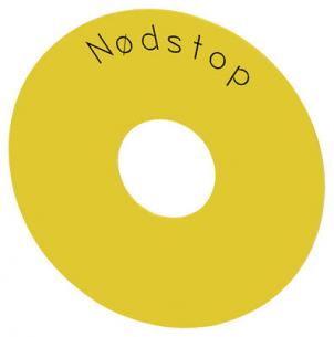 nodstop inskription mm 23 diameter inde bende selvkl gul padde dstop n for rund bagplade
