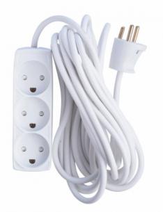 13a 230v 3g1mm2 5m hvid jord m se 3-stikd
