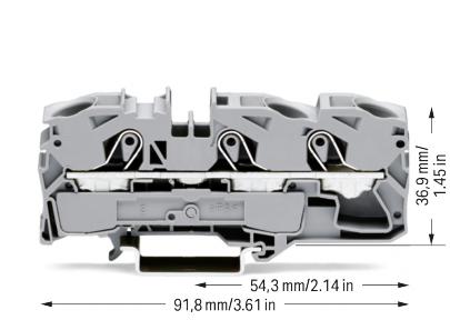 mm2 16 terminalblok gennem 3-leder