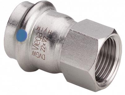 1 x mm 28 overgangsmuffe lf inox sanpress viega