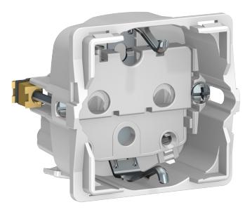 kning afd uden modul 0 1 sidejord med stikkontakt schuko fuga lk