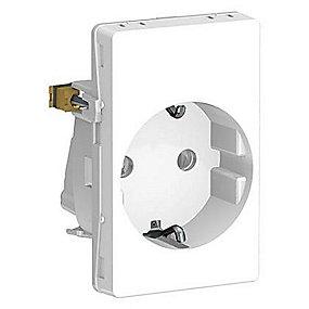 hvid modul 5 1 sidejord med stikkontakt schuko fuga lk