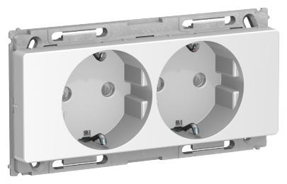 lysegr - modul 2 stikkontakt dobbelt schuko 66 opus lk