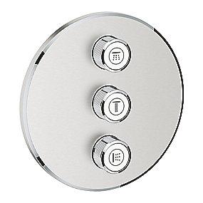 supersteel indbygning til t s kontrol volume triple smartcontrol grohtherm grohe