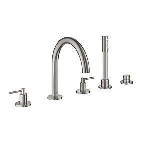 90 2 1 overdel supersteel brus kar- 5-huls brusearmatur new atrio grohe