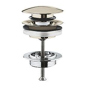 nikkel poleret - b overl med up push bundventil grohe