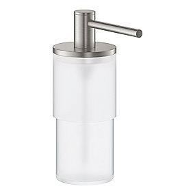 supersteel metal glas materiale dispenser be s new atrio grohe