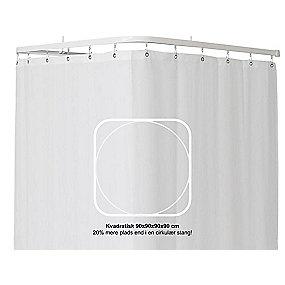 hvid 4beslag med 100x100cm kvadrat 8x25mm 90x90x90x90cm fladskinne profil2001 p der van