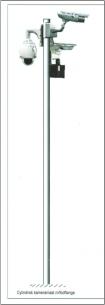 fodflange med m 0 9 cylindrisk mast kamera