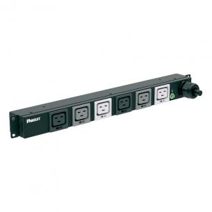 sort ledning 3m med 6xc19 16a 415v 1u 19 basic powerpanel
