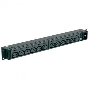 sort ledning 3m med 12xc13 16a 230v 1u 19 basic powerpanel