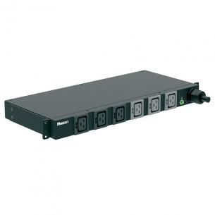 sort ledning 3m med 6xc19 32a 230v 1u 19 basic powerpanel