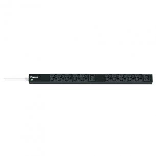 sort ledning 3m med 2xc19 20xc13 16a 230v vertikal basic powerpanel