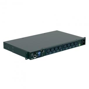 sort ledning 3m med 8xc13 16a 230v 1u 19 ms powerpanel
