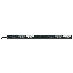 sort ledning 3m med 12xc19 24xc13 32a 415v vertikal mspo powerpanel