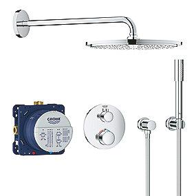 brusehoved 310 cosmopolitan rainshower med t bruses sampak grohtherm grohe