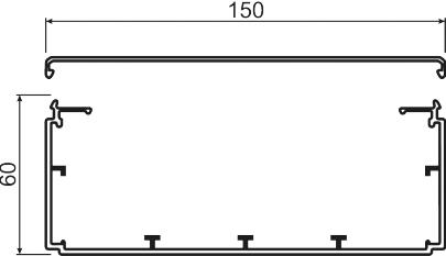 60x150mm perlegr lf60150 kabelkanal