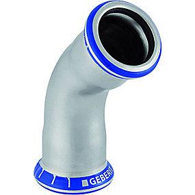 muffe-muffe 45 mm 1 76 b�jning rustfri mapress geberit