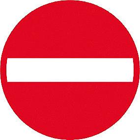 en12899-1 ds refleks t4 70cm c19 forbudt indk�rsel - forbudstavle